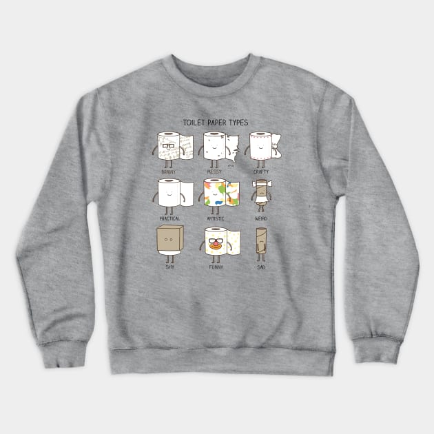 toilet paper types Crewneck Sweatshirt by milkyprint